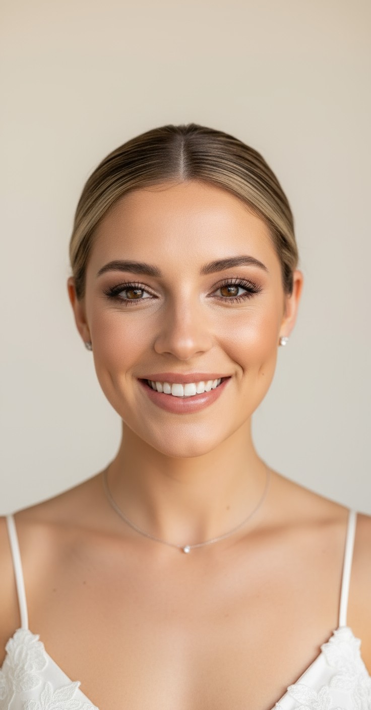 After Sleek Bridal Updo